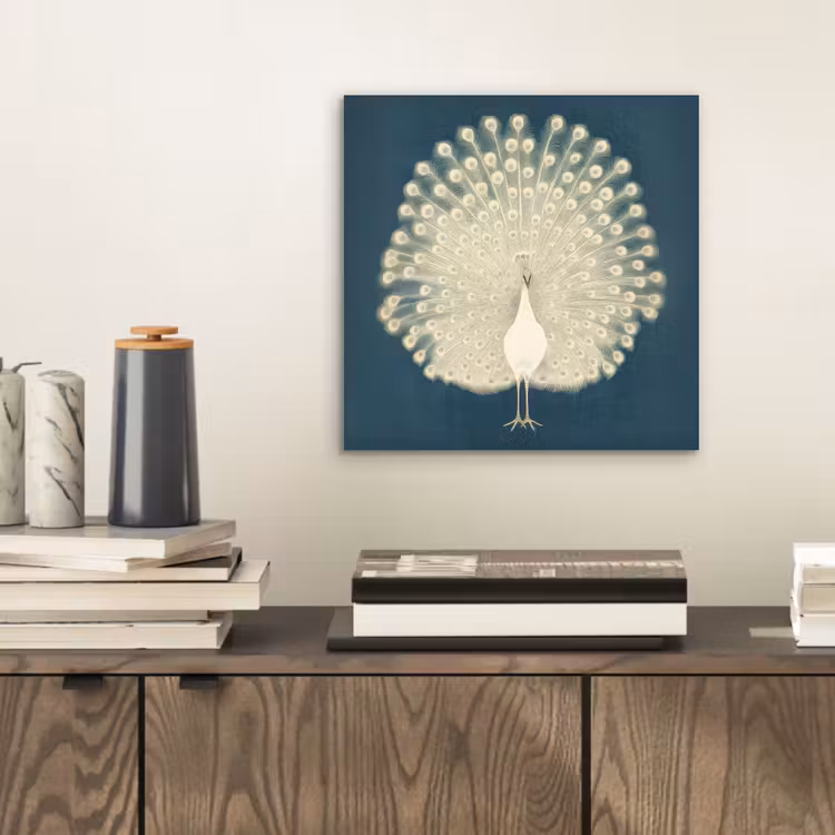 Aluminium schilderij - Vogel - Blauw - Vintage — 2