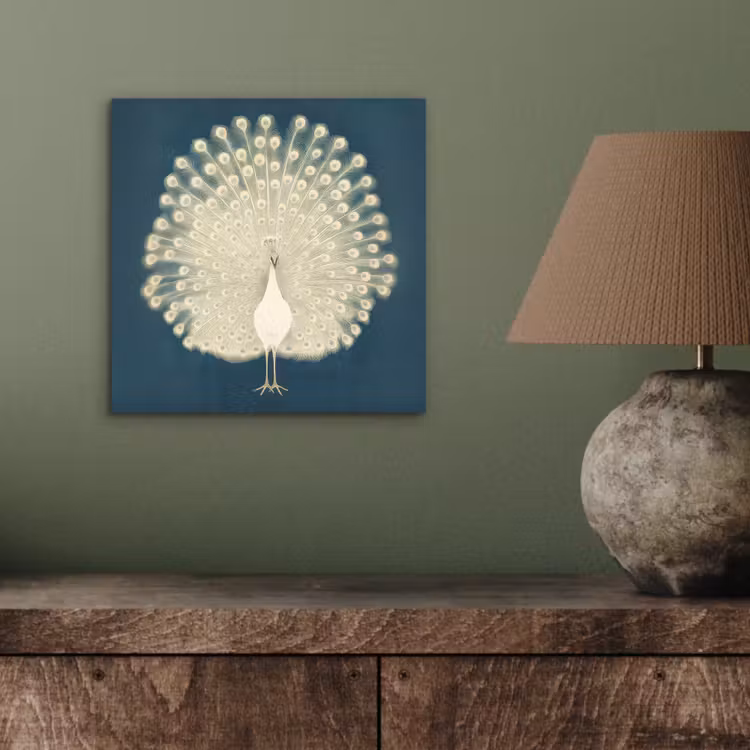 Aluminium schilderij - Vogel - Blauw - Vintage — 3