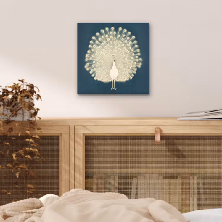 Aluminium schilderij - Vogel - Blauw - Vintage — 4