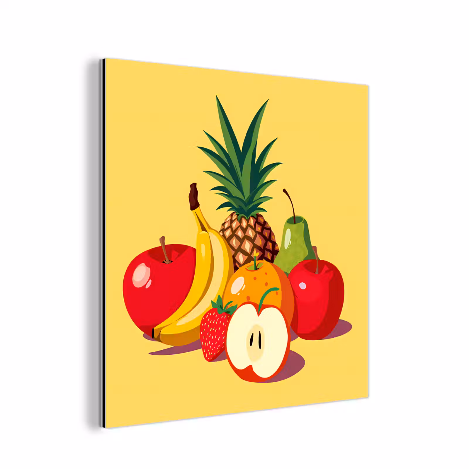 Aluminium schilderij - Fruit - Illustratie - Kleurrijk — 1