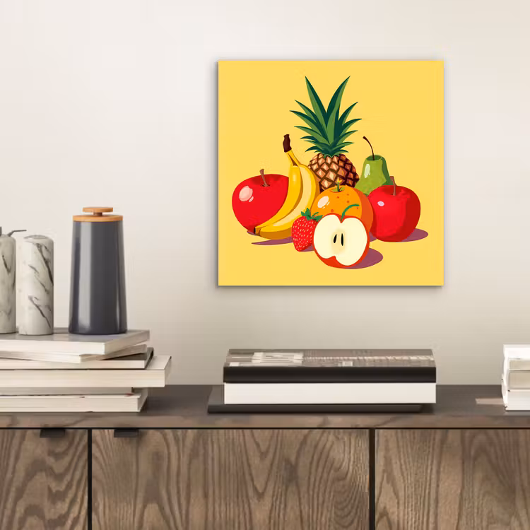 Aluminium schilderij - Fruit - Illustratie - Kleurrijk — 2