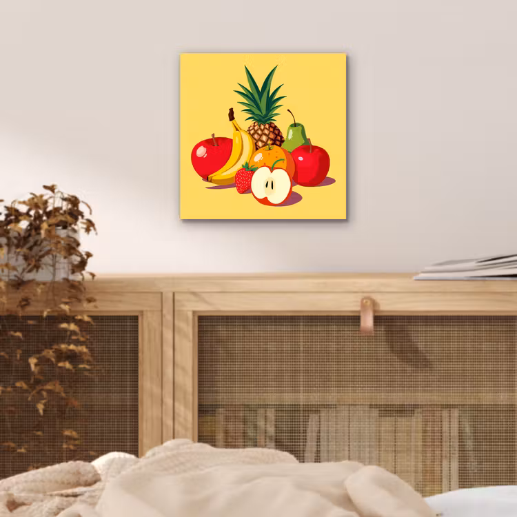 Aluminium schilderij - Fruit - Illustratie - Kleurrijk — 4