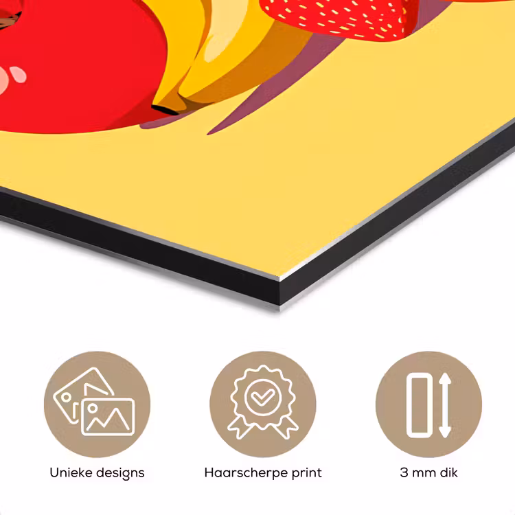 Aluminium schilderij - Fruit - Illustratie - Kleurrijk — 7