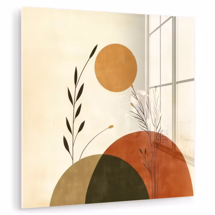 Glas schilderij - Planten - Abstract - Vormen — 1