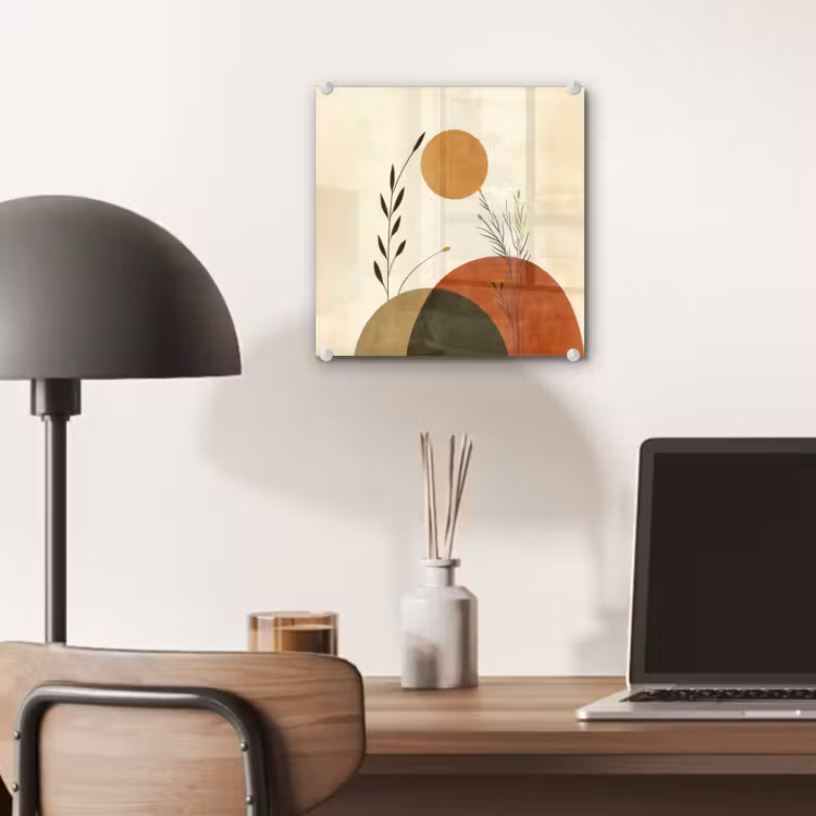 Glas schilderij - Planten - Abstract - Vormen — 7
