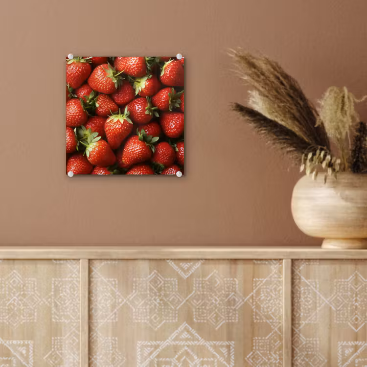 Glas schilderij - Aardbei - Fruit - Rood — 6