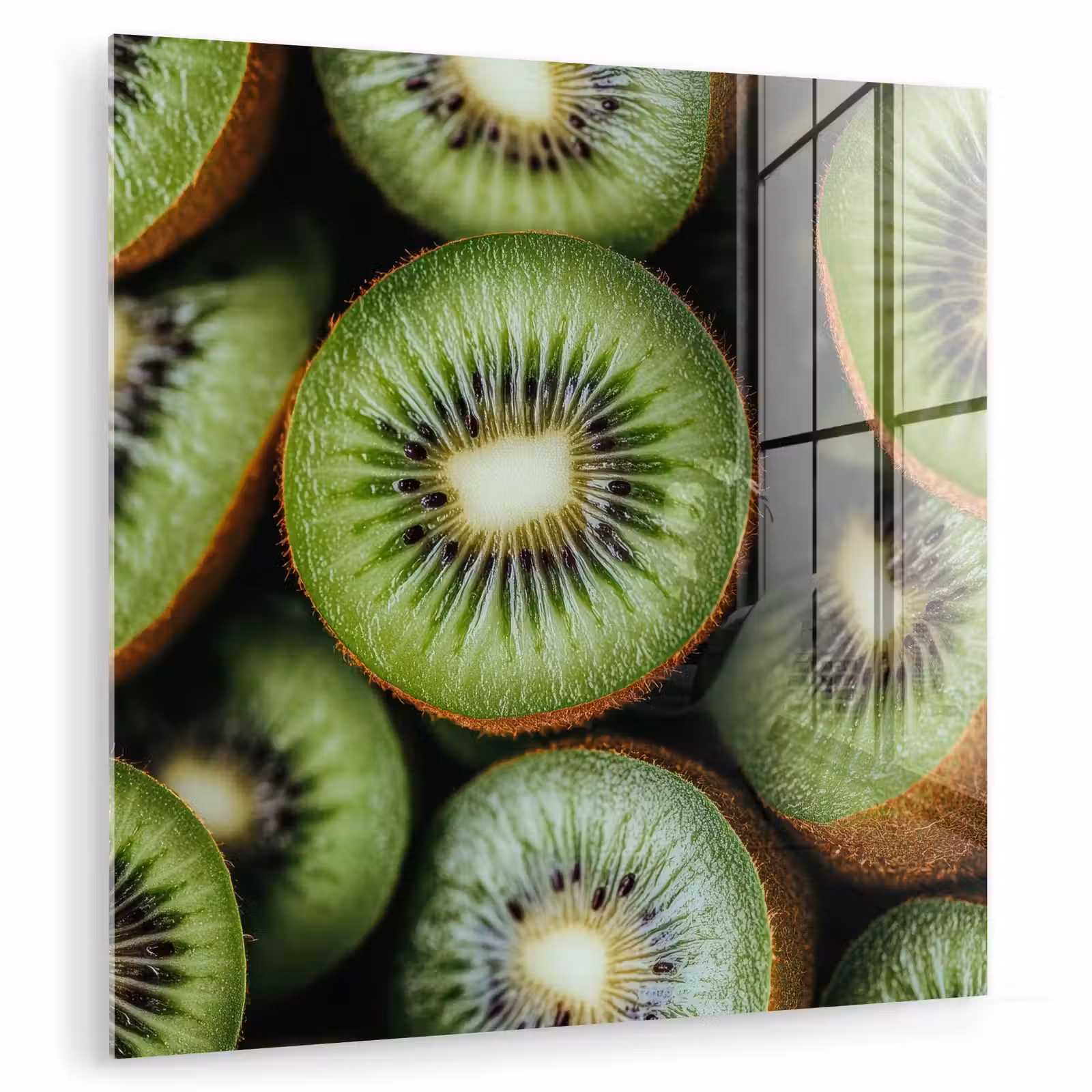 Glas schilderij - Kiwi - Fruit - Groen — 1