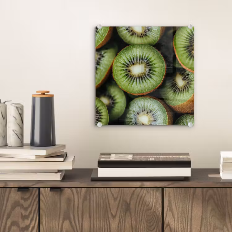 Glas schilderij - Kiwi - Fruit - Groen — 2