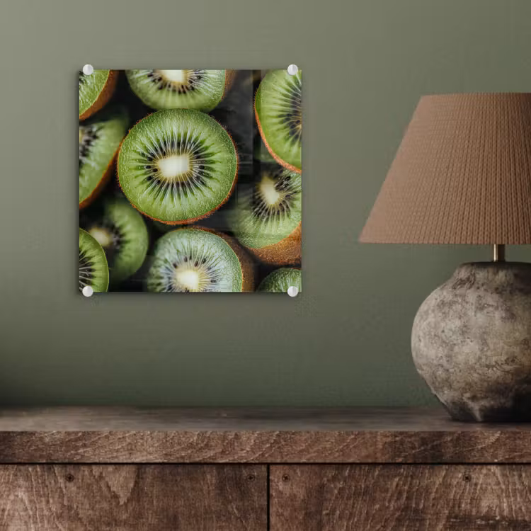 Glas schilderij - Kiwi - Fruit - Groen — 4