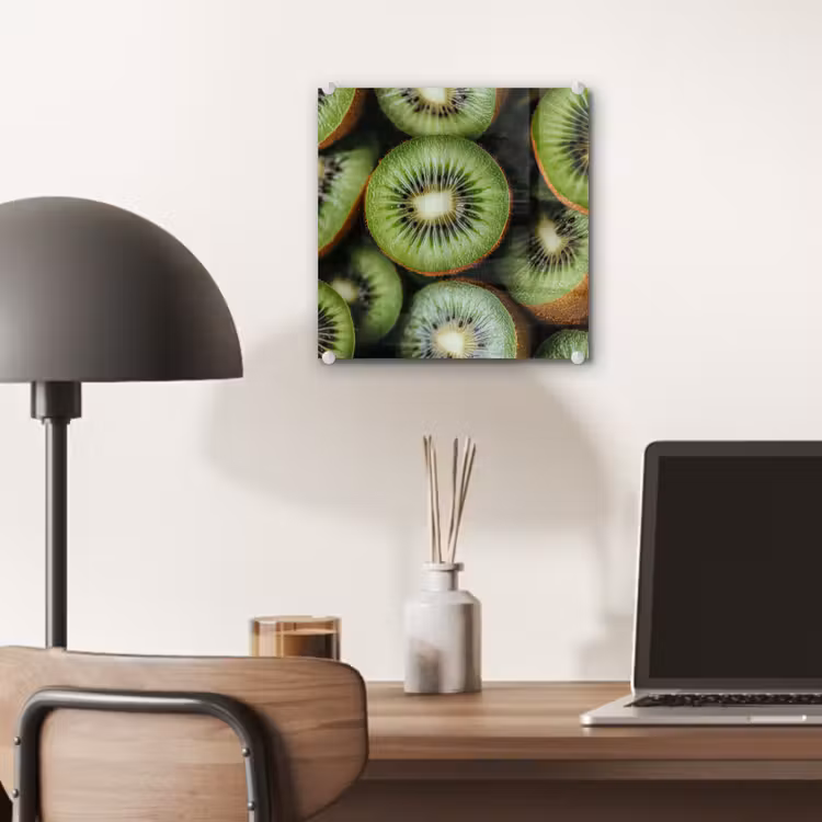 Glas schilderij - Kiwi - Fruit - Groen — 7
