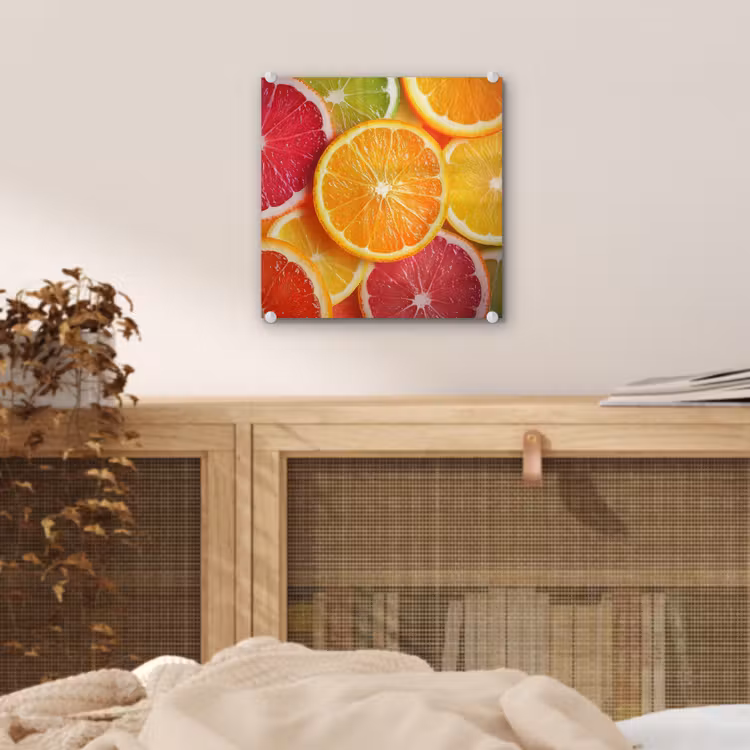 Glas schilderij - Fruit - Kleurrijk - Close up — 5