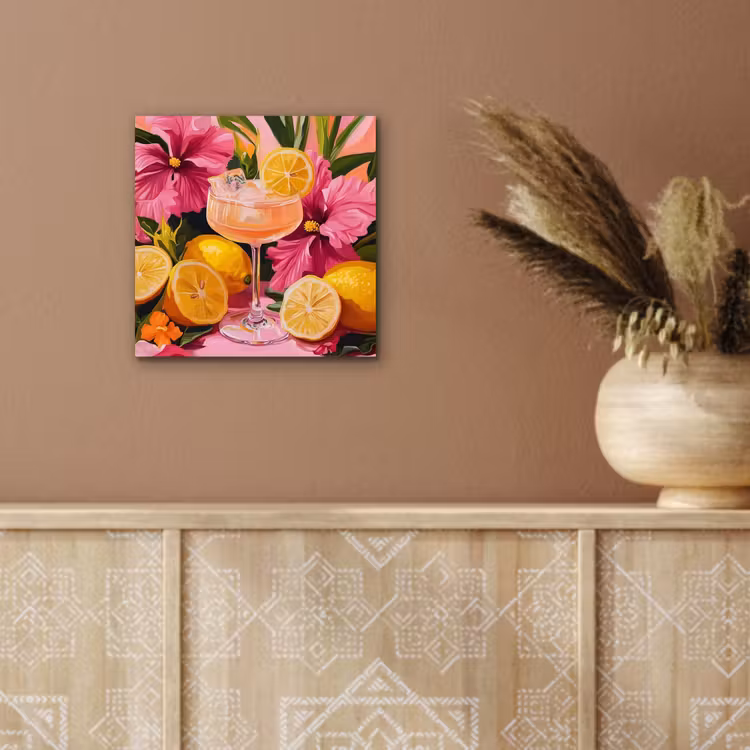 Aluminium schilderij - Drink - Bloemen - Yellow — 5
