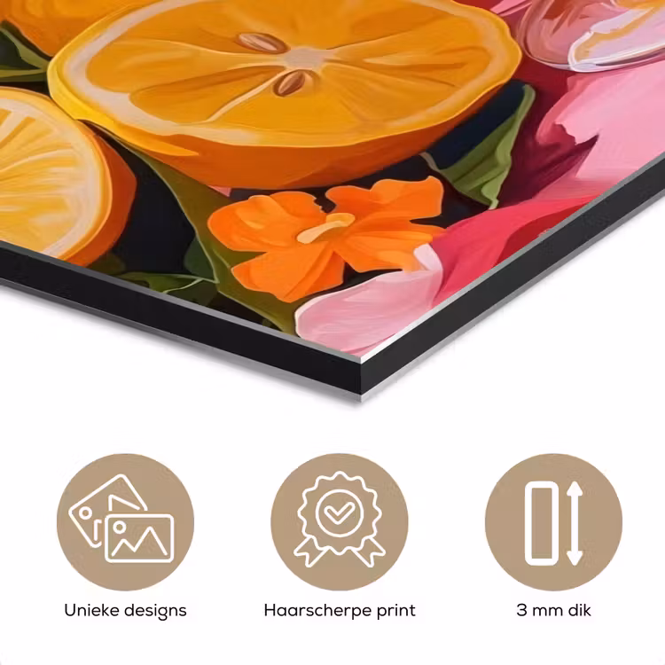 Aluminium schilderij - Drink - Bloemen - Yellow — 7