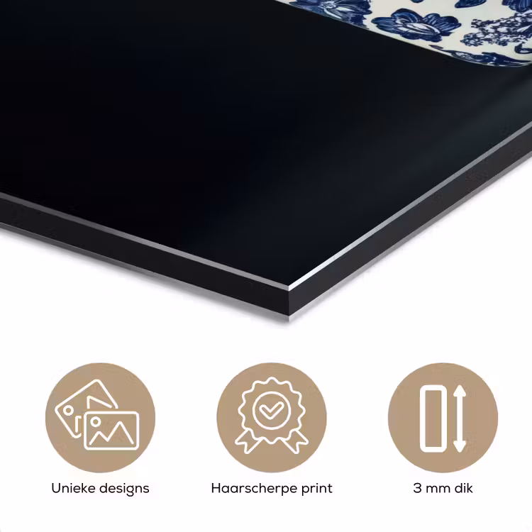 Aluminium schilderij - Champagne - Bloemen - Goud - Chique — 7