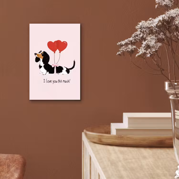Aluminium schilderij - Hond - Teckel - Valentijn - Love — 5