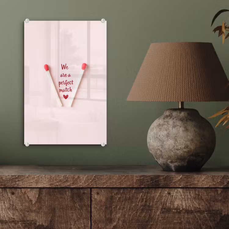 Glas schilderij - Perfect - Minimalistisch - Valentijn — 4