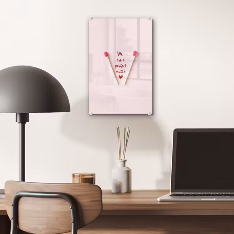 Glas schilderij - Perfect - Minimalistisch - Valentijn — 7