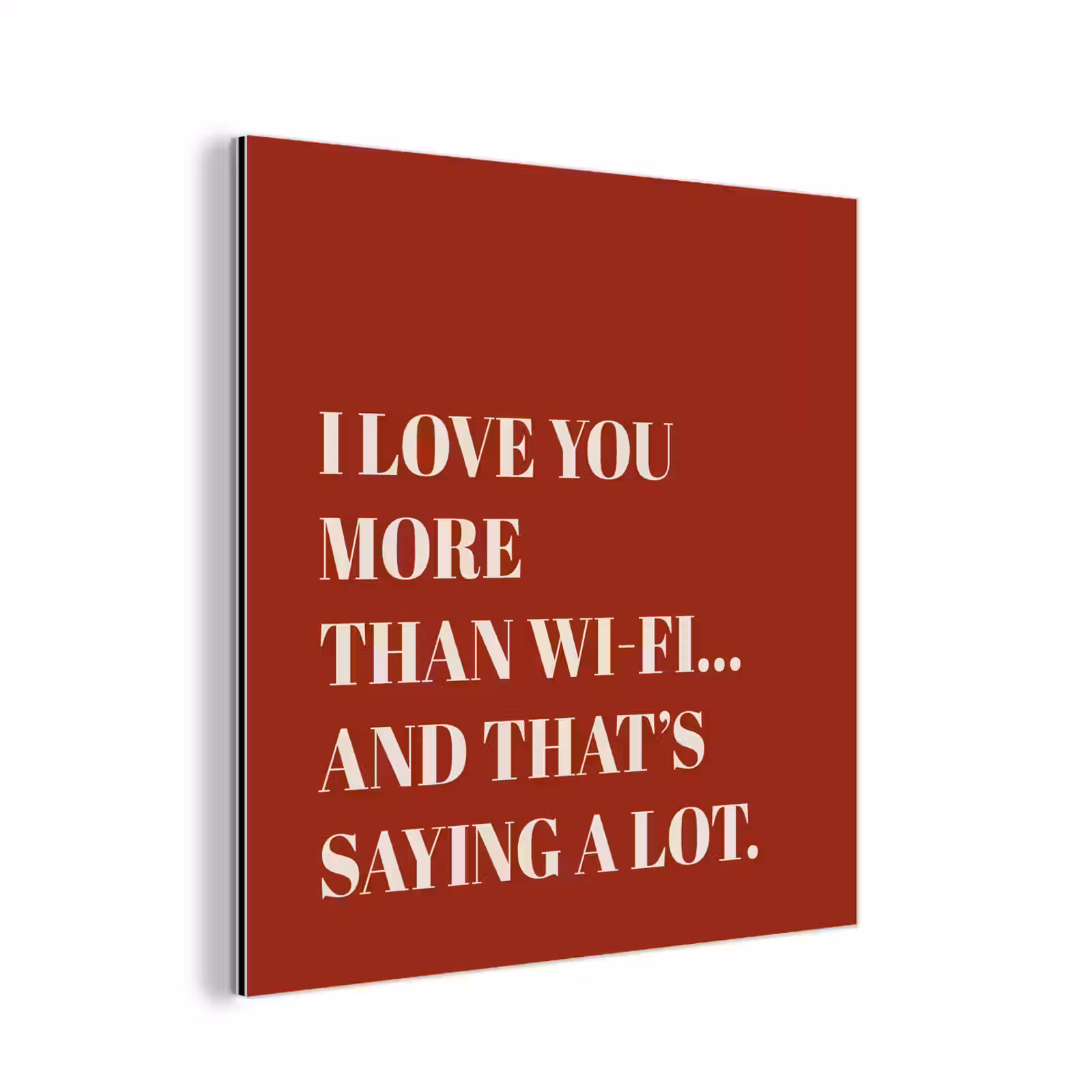 Aluminium schilderij - Rood - Quote - Liefde — 1