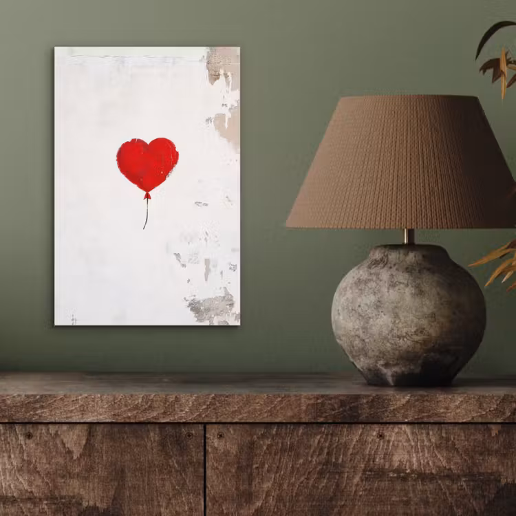 Aluminium schilderij - Ballon - Rood - Hart — 3