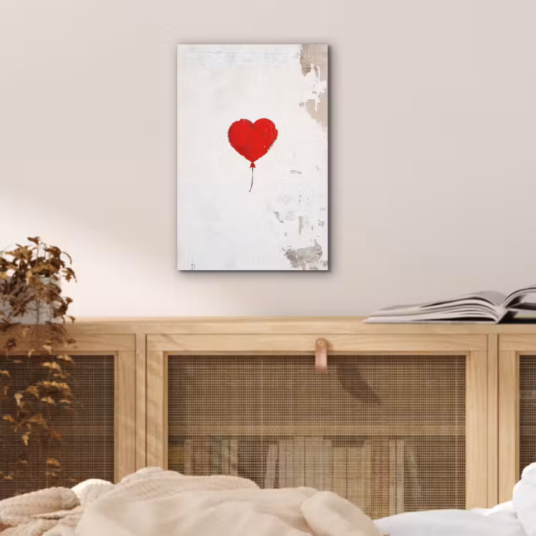 Aluminium schilderij - Ballon - Rood - Hart — 4
