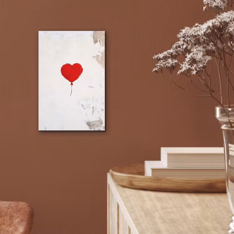 Aluminium schilderij - Ballon - Rood - Hart — 5
