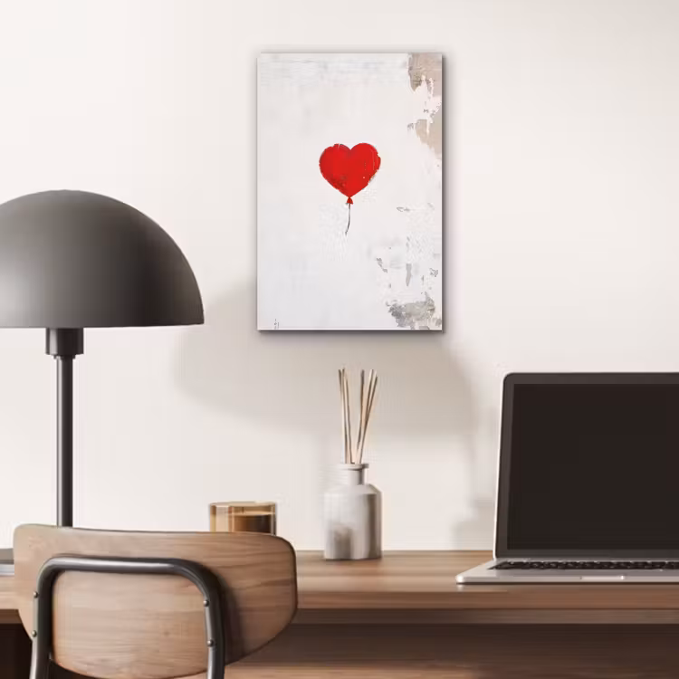 Aluminium schilderij - Ballon - Rood - Hart — 6