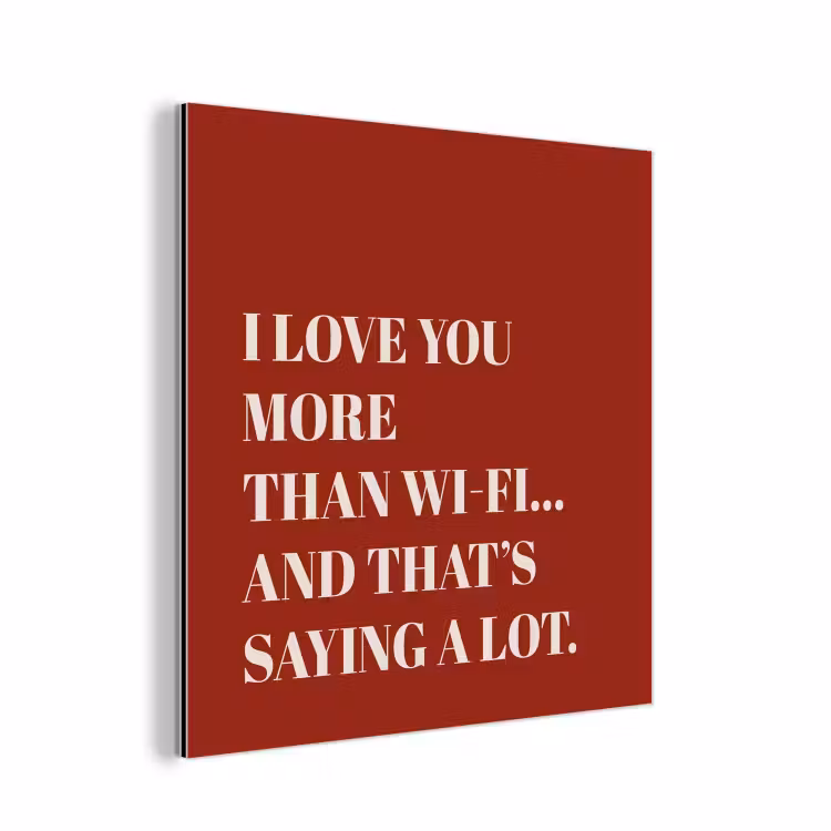 Aluminium schilderij - Rood - Quote - Liefde — 1