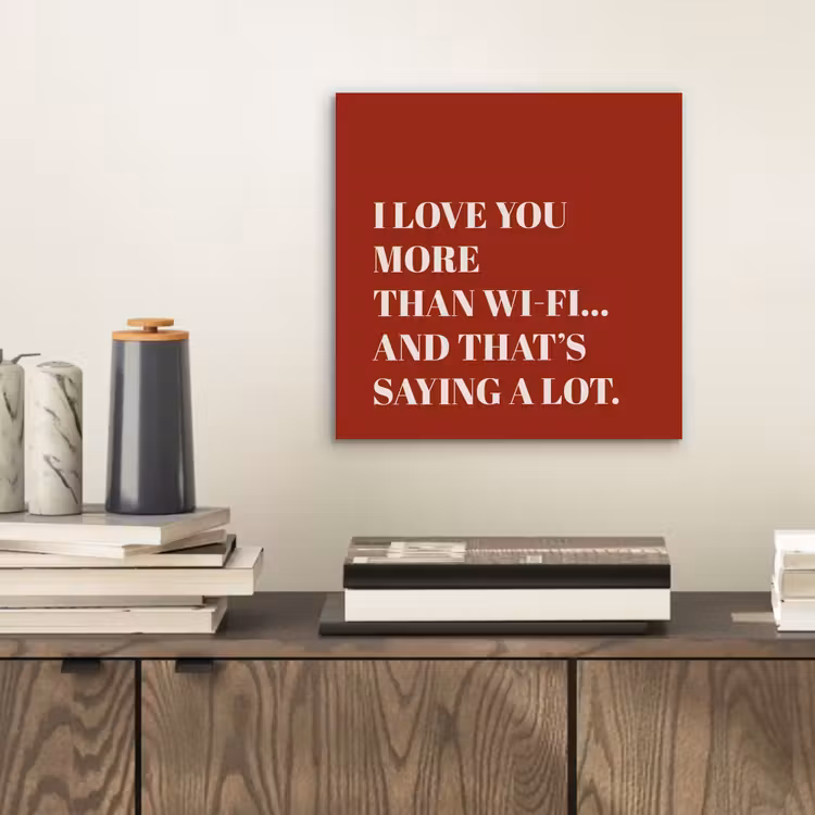 Aluminium schilderij - Rood - Quote - Liefde — 2