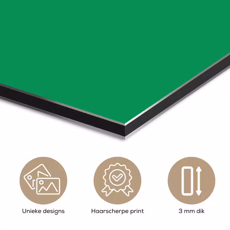 Aluminium schilderij - Groen - Hart - Minimalistisch - Valentijn — 7