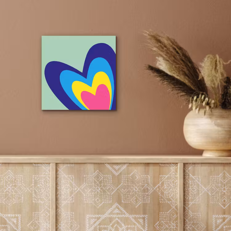 Aluminium schilderij - Hartjes - Kleurrijk - Valentijn — 5