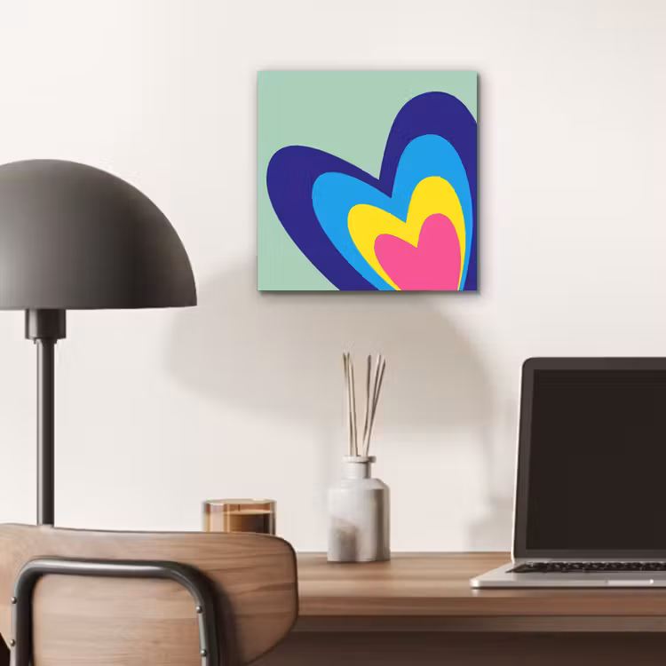 Aluminium schilderij - Hartjes - Kleurrijk - Valentijn — 6