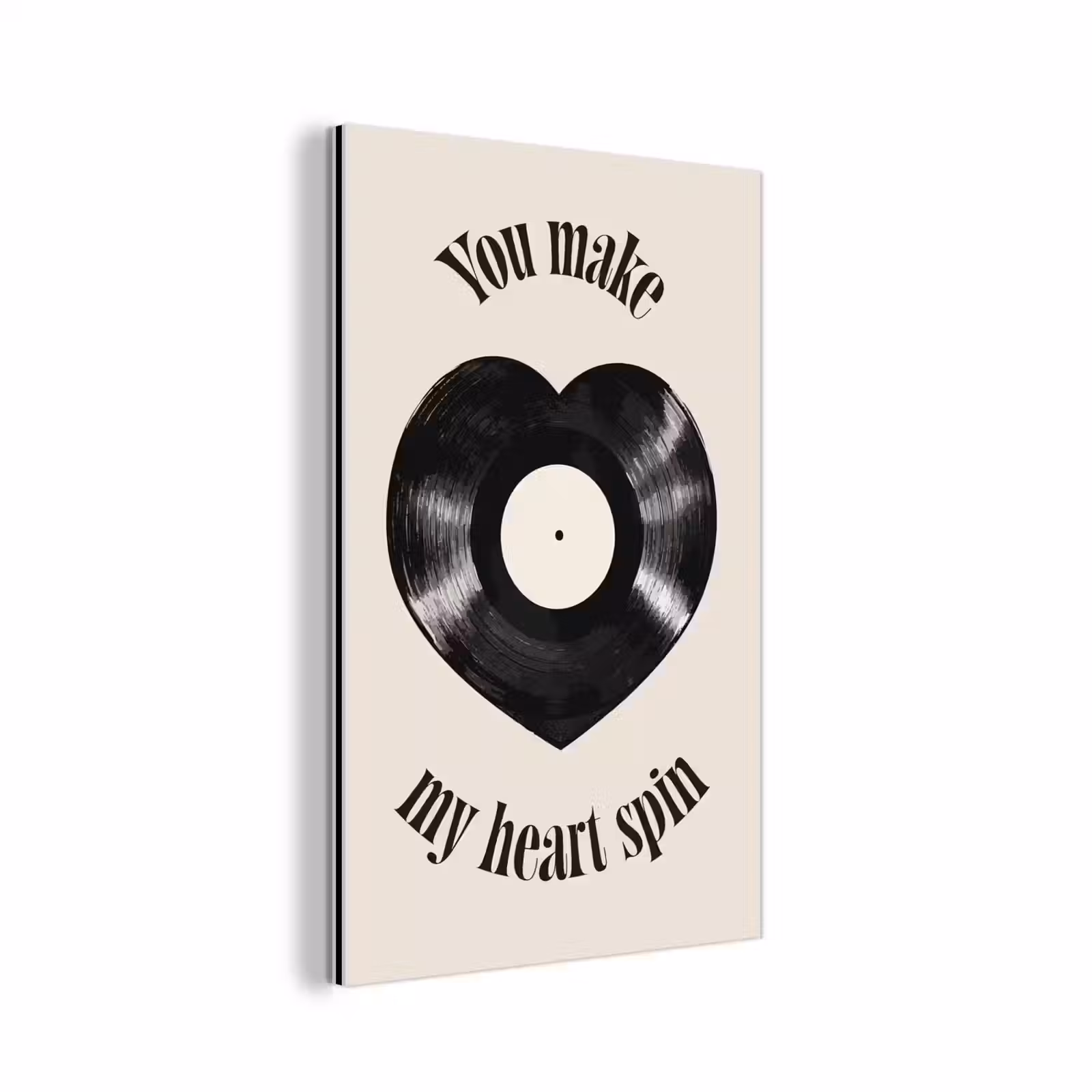Aluminium schilderij - Love - Muziek - Quote — 1