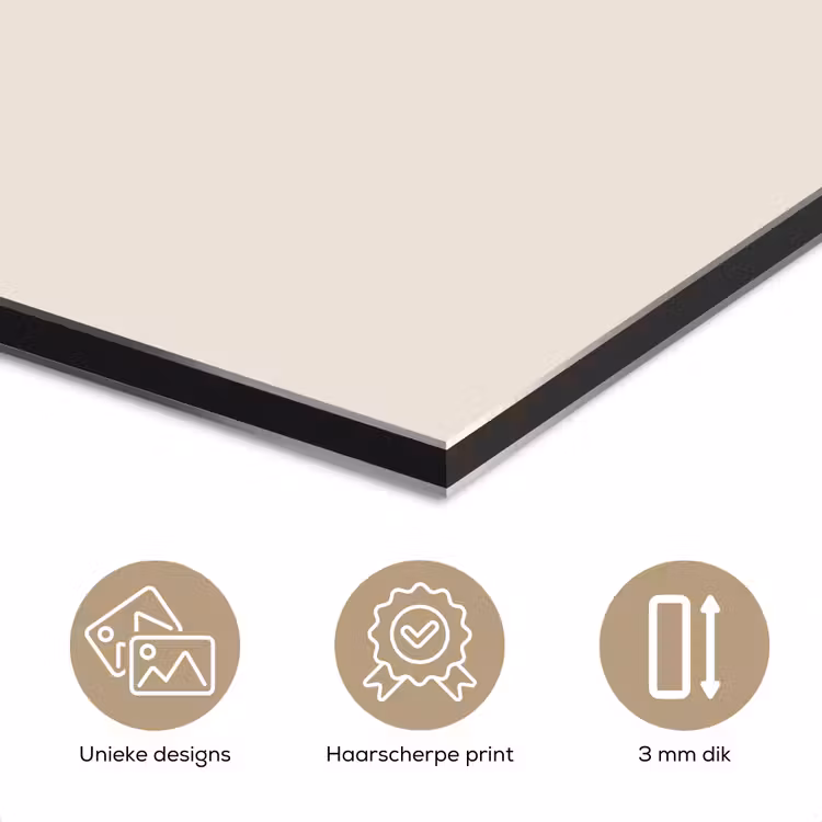 Aluminium schilderij - Liefde - Beige - Race — 7