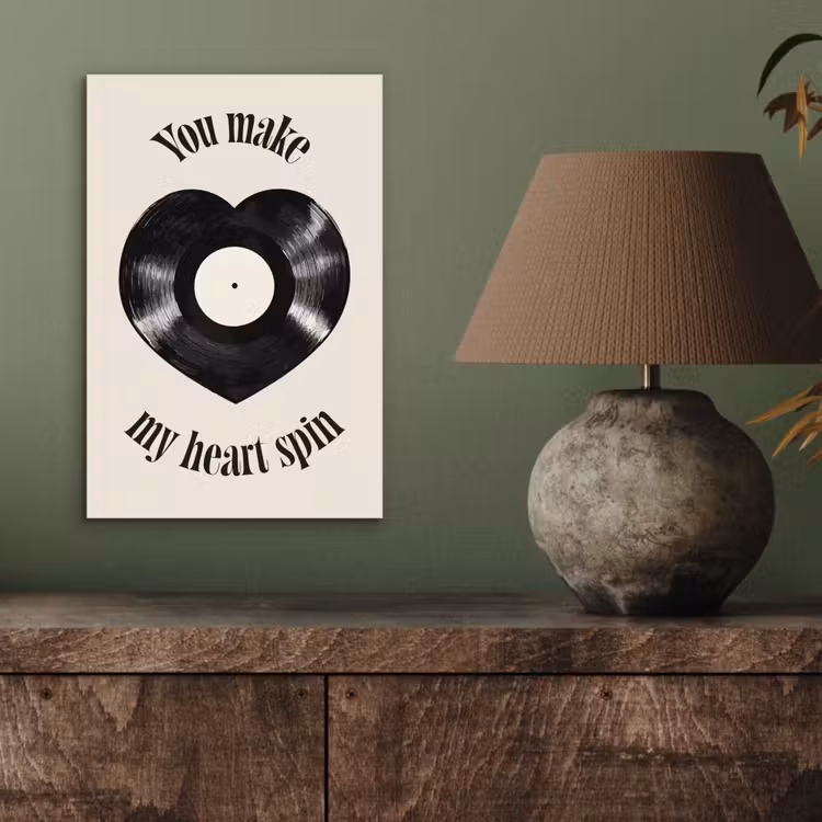 Aluminium schilderij - Love - Muziek - Quote — 3
