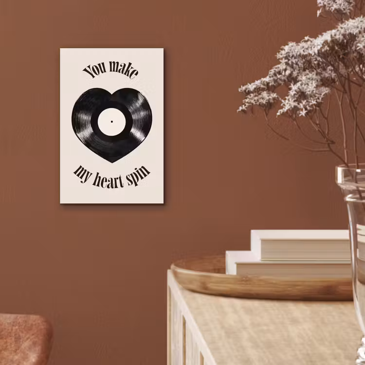 Aluminium schilderij - Love - Muziek - Quote — 5