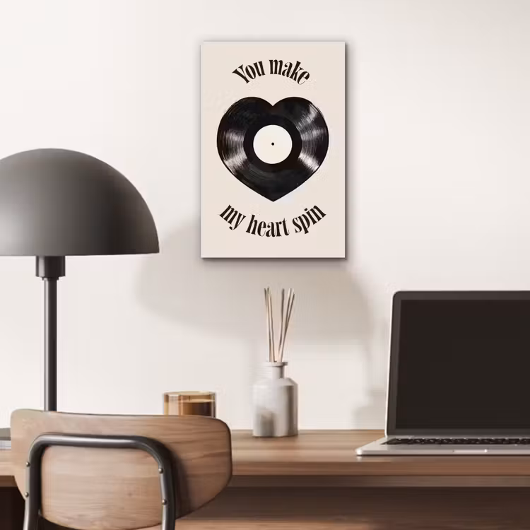 Aluminium schilderij - Love - Muziek - Quote — 6