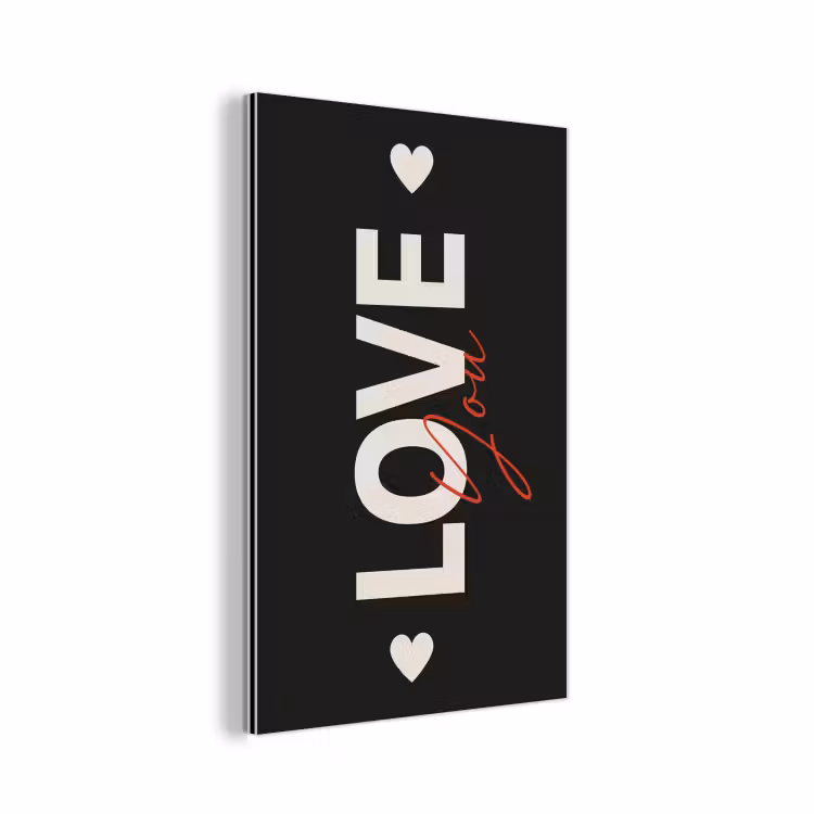 Aluminium schilderij - Love - Rood - Valentijn — 1