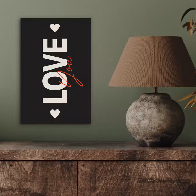 Aluminium schilderij - Love - Rood - Valentijn — 3