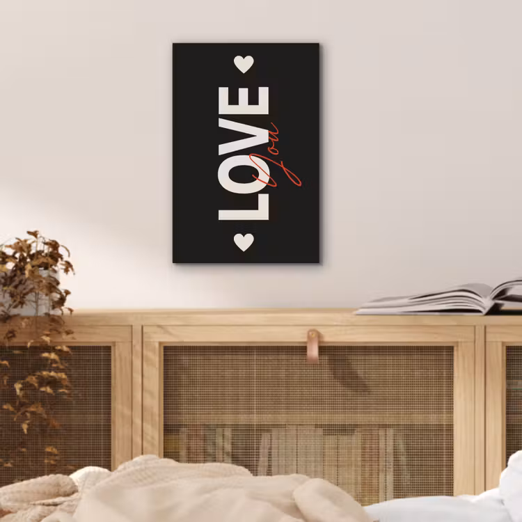 Aluminium schilderij - Love - Rood - Valentijn — 4