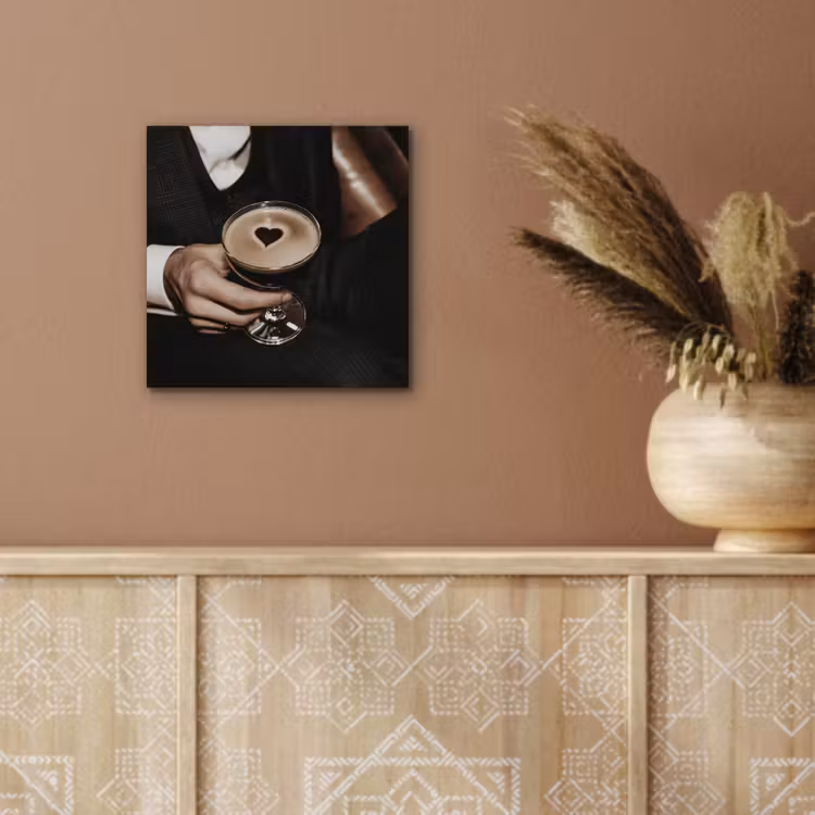 Aluminium schilderij - Hartje - Cocktail - Espresso Martini - Hand — 5