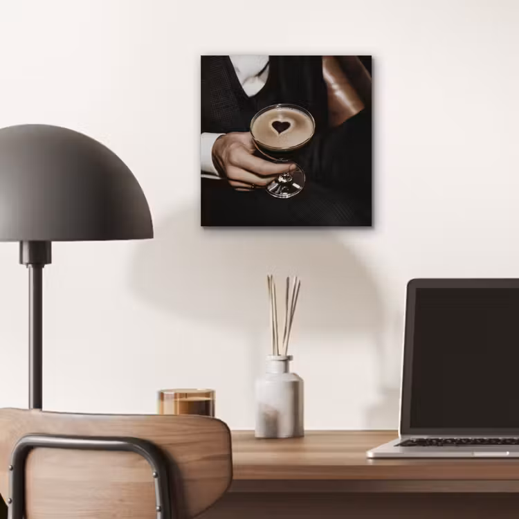 Aluminium schilderij - Hartje - Cocktail - Espresso Martini - Hand — 6