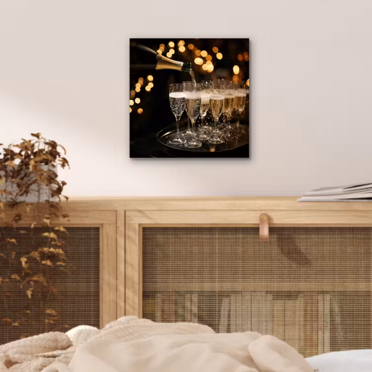 Aluminium schilderij - Lichter - Champagner - Gläser — 4