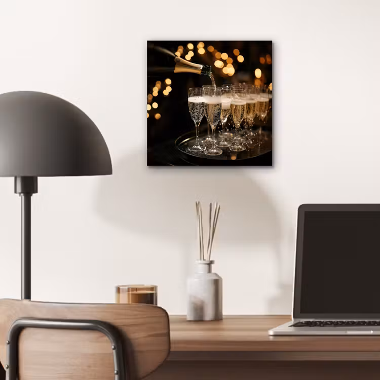 Aluminium schilderij - Lichter - Champagner - Gläser — 6