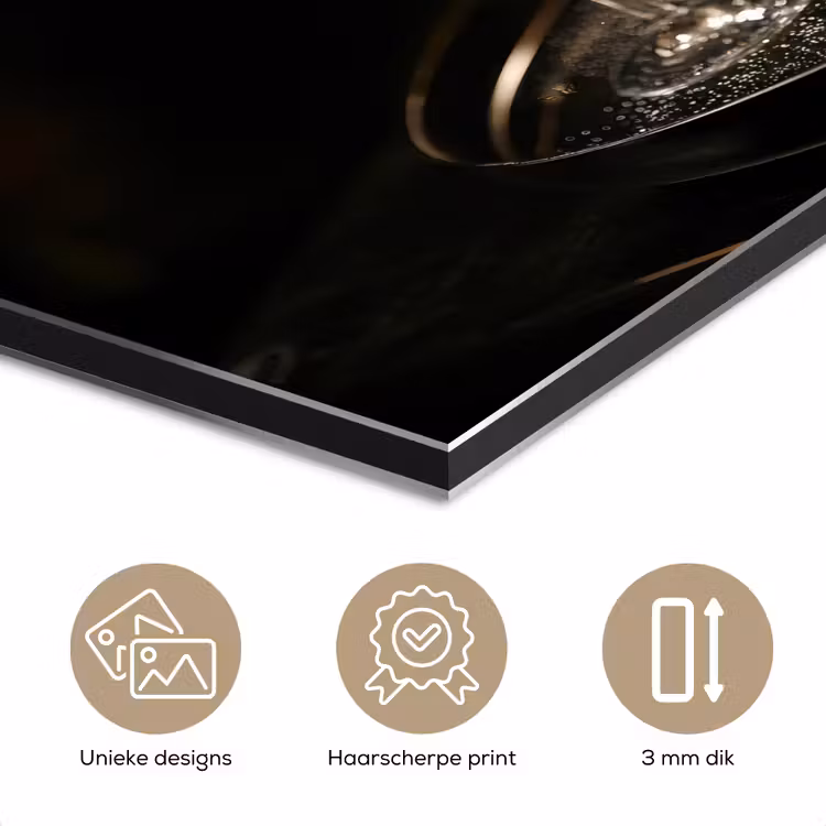 Aluminium schilderij - Lichter - Champagner - Gläser — 7