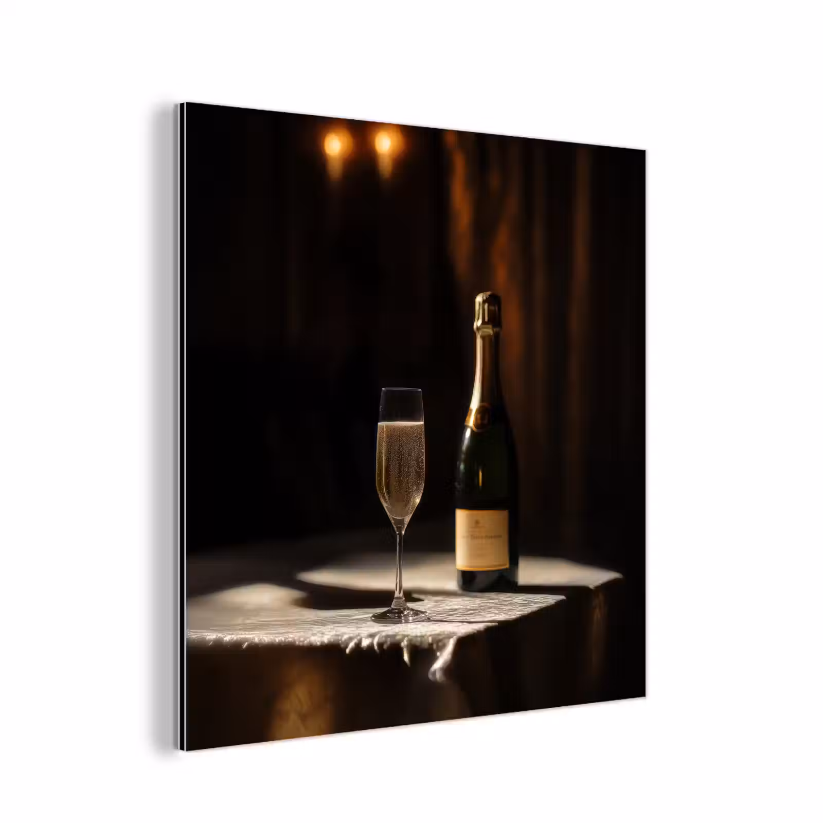 Aluminium schilderij - Prosecco - Bubbels - Sfeervol - Drank — 1
