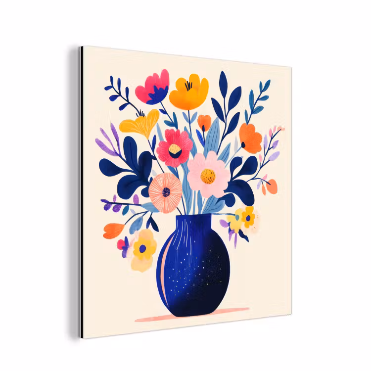 Aluminium schilderij - Vaas - Bloemen - Boeket — 1