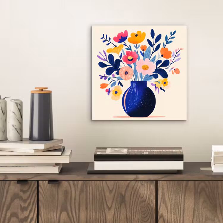 Aluminium schilderij - Vaas - Bloemen - Boeket — 2