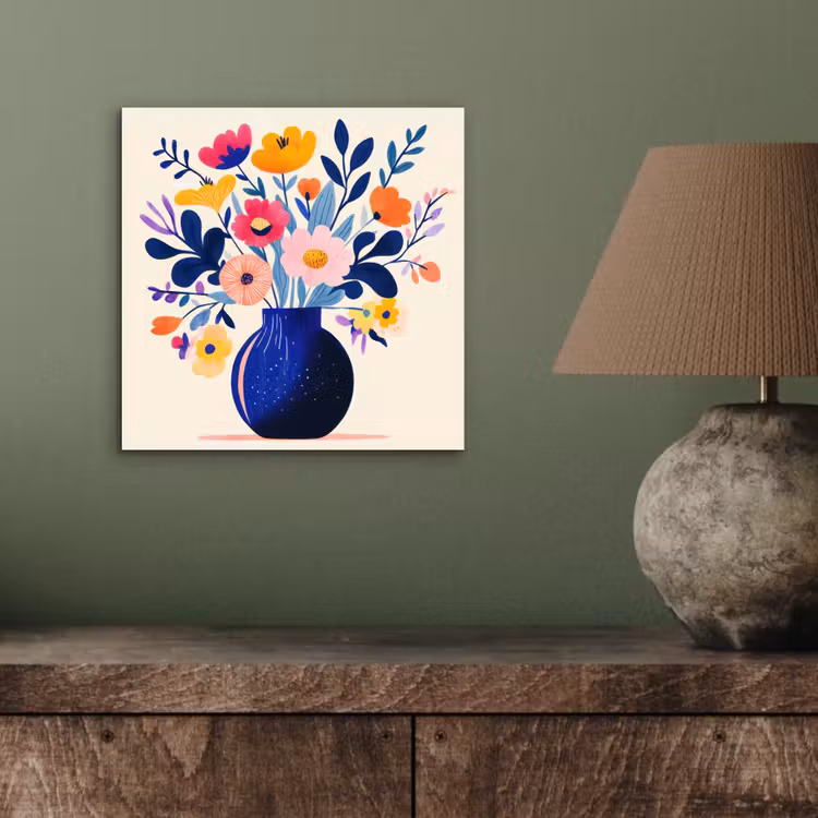 Aluminium schilderij - Vaas - Bloemen - Boeket — 3