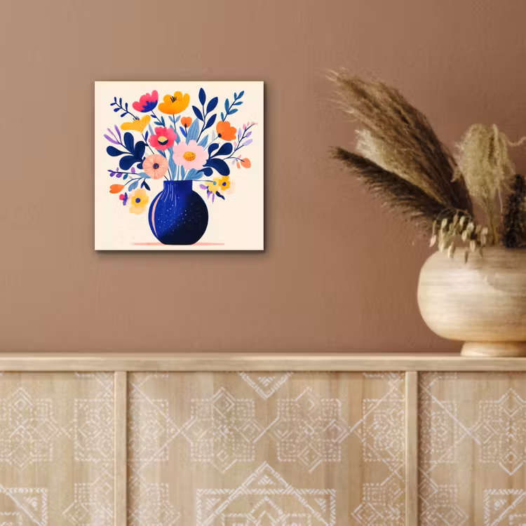 Aluminium schilderij - Vaas - Bloemen - Boeket — 5
