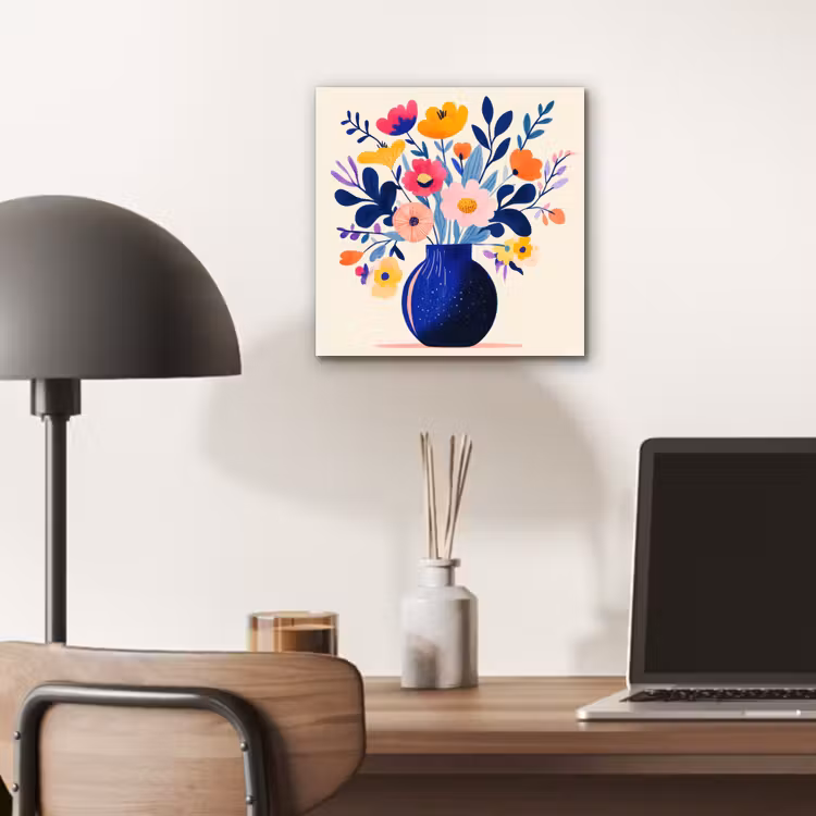 Aluminium schilderij - Vaas - Bloemen - Boeket — 6